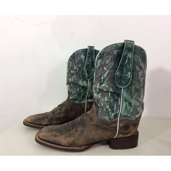 Dan Post Leather Cowboy Boots Western Womens 10 - Picture 1 of 12